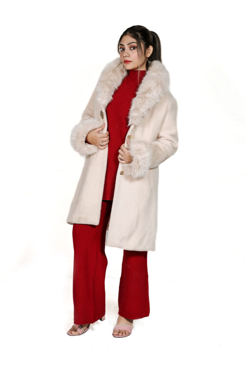 Rabit wool long coat