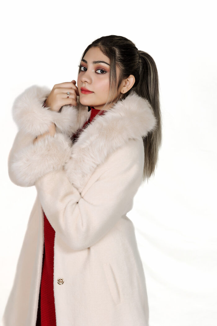 Rabit wool long coat - Image 2