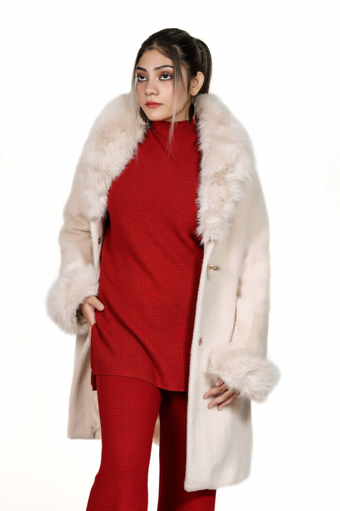Rabit wool long coat - Image 4