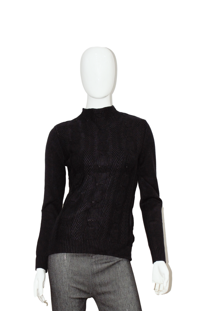 Knitted High Neck Sweater - Image 10