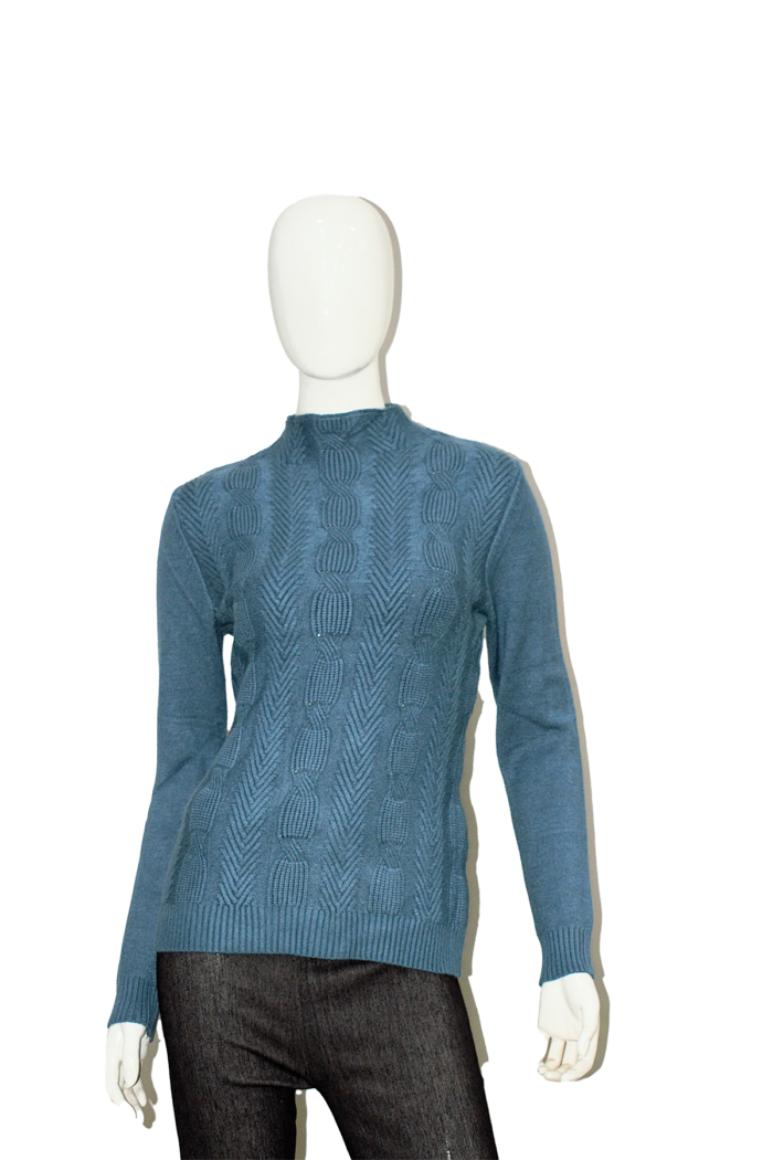Knitted High Neck Sweater - Image 9