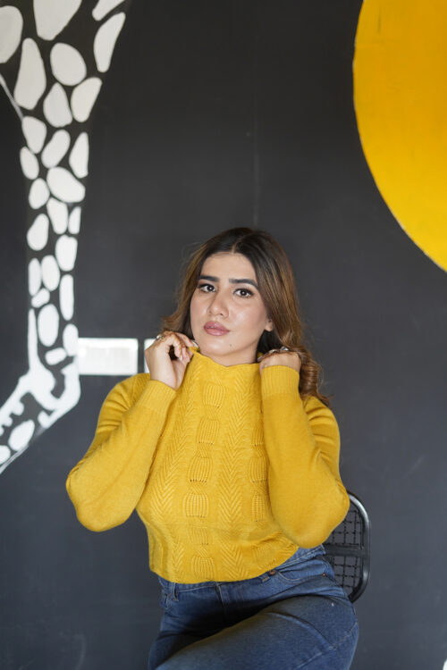Knitted High Neck Sweater